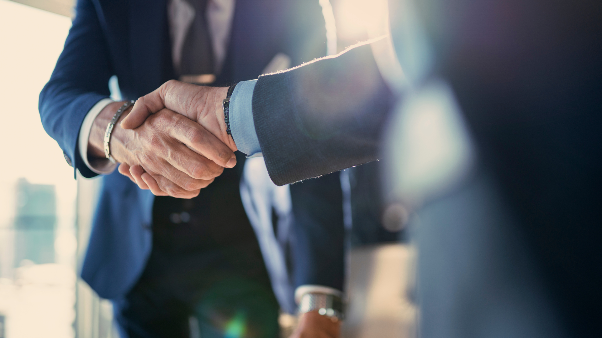 Two people shaking hands