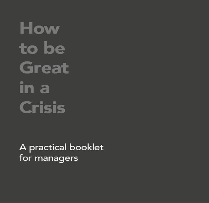 How to be Great in a Crisis cover