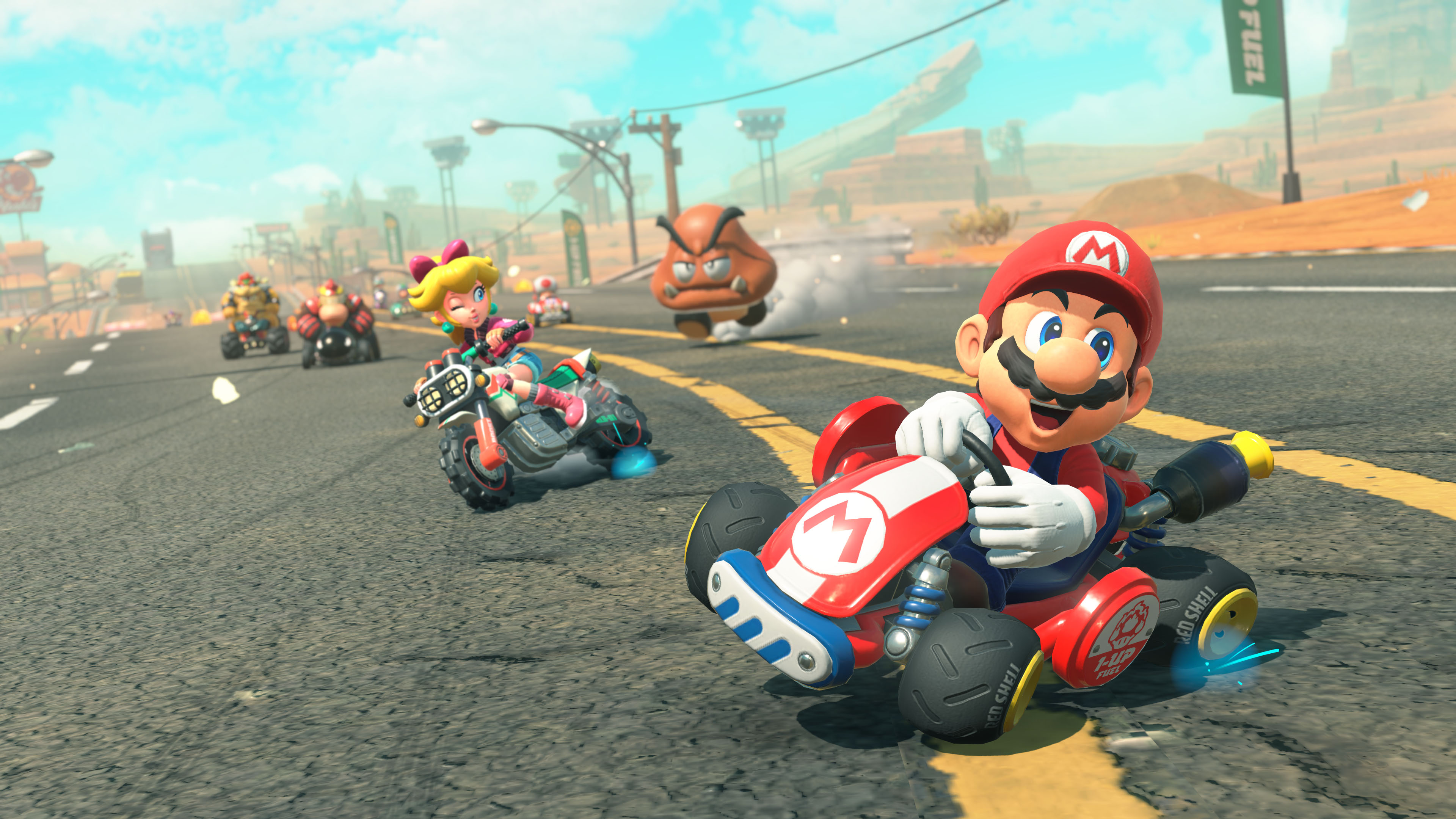 A screenshot from Mario Kart World